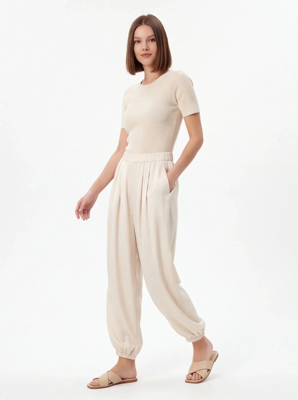 Pantalón bombacho satinado - La Flamencona Accesorios