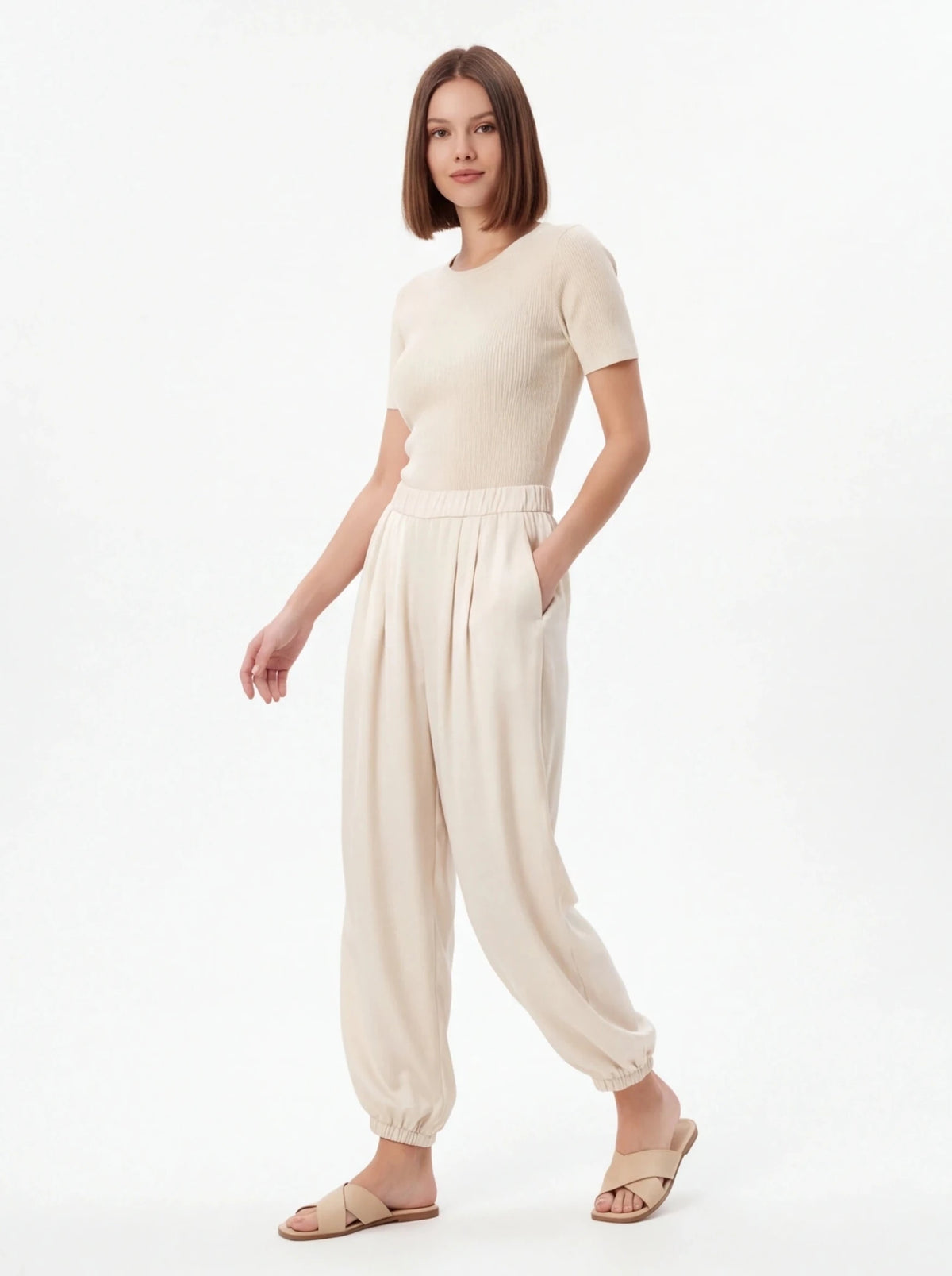 Pantalón bombacho satinado - La Flamencona Accesorios