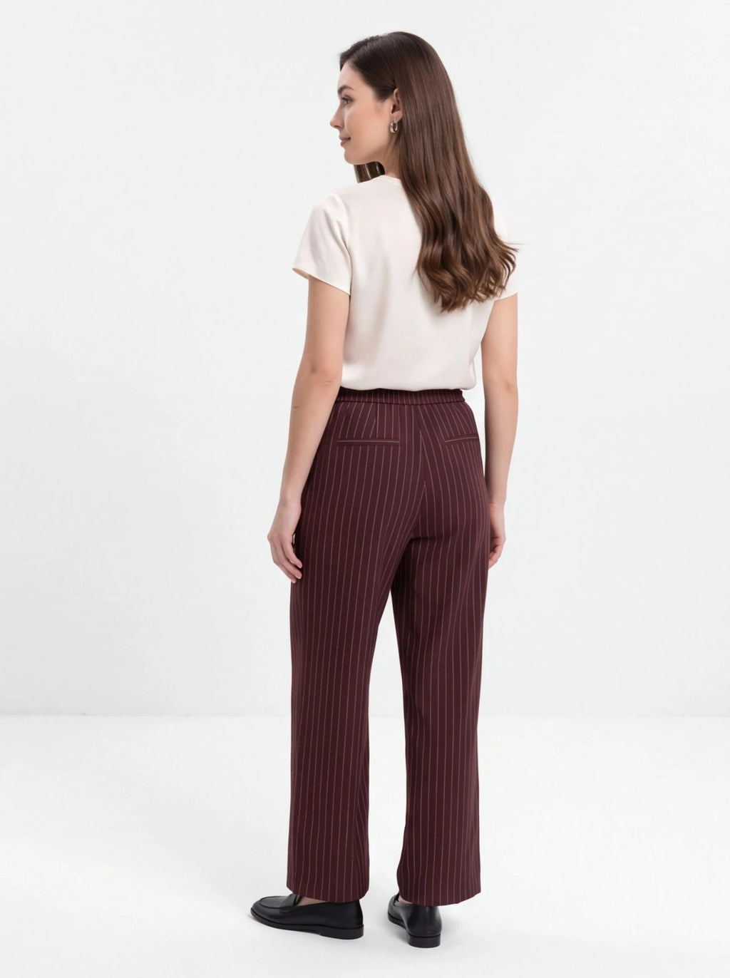 Pantalón rayas diplomáticas Burdeos - La Flamencona Accesorios