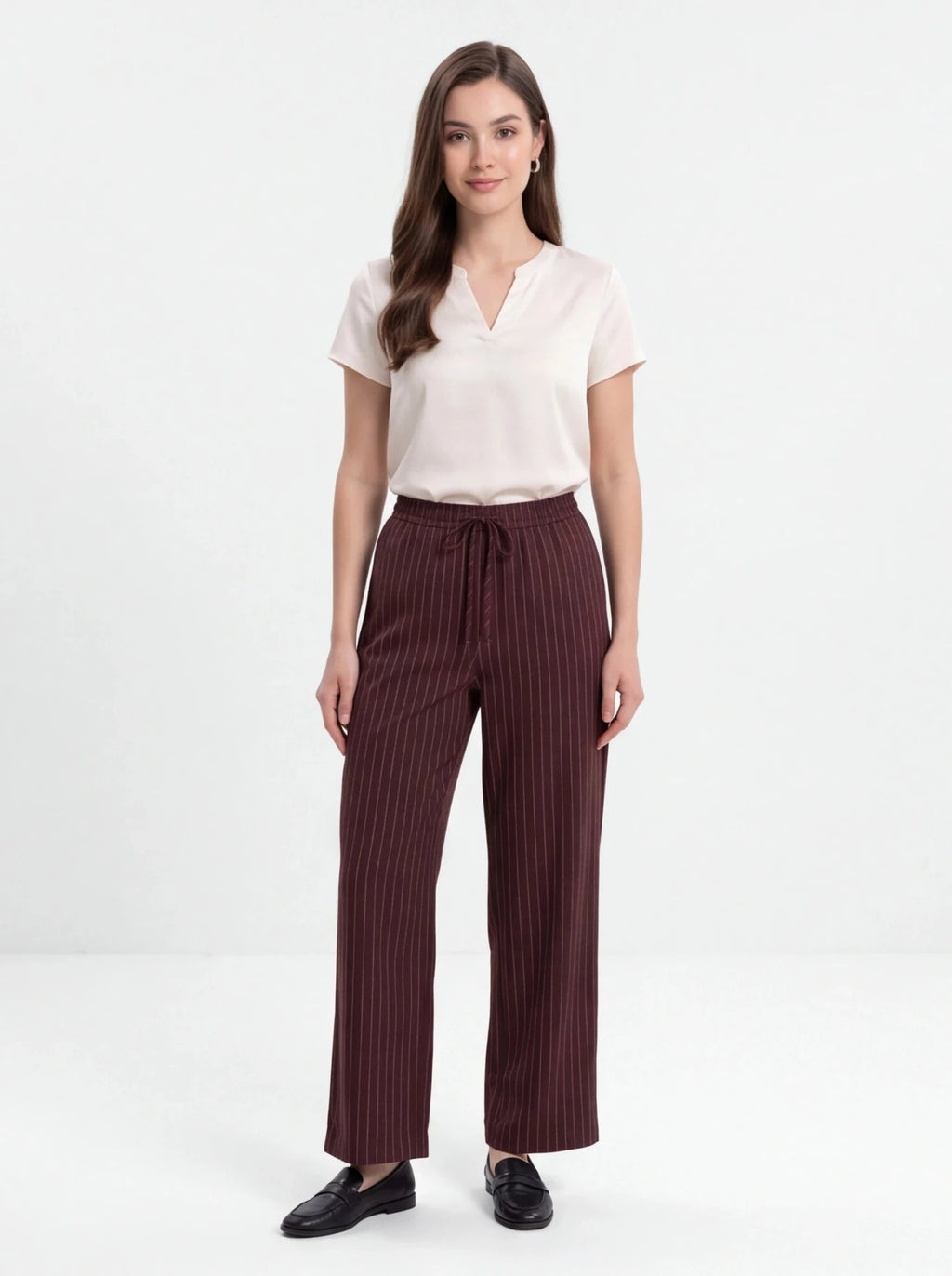 Pantalón rayas diplomáticas Burdeos - La Flamencona Accesorios