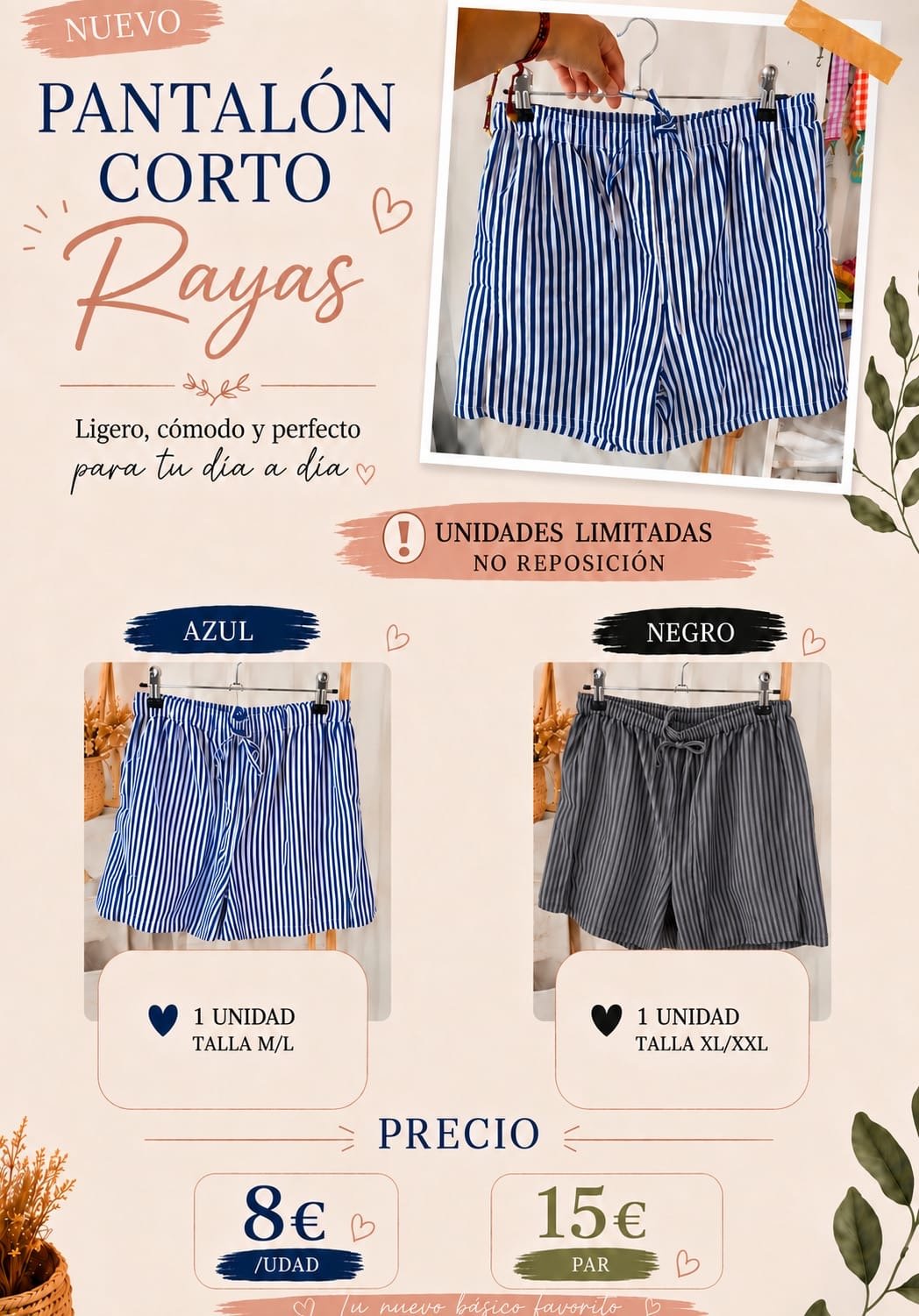 Short de rayas mujer - La Flamencona Accesorios