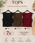 Top canalé talla única XS a L - La Flamencona Accesorios