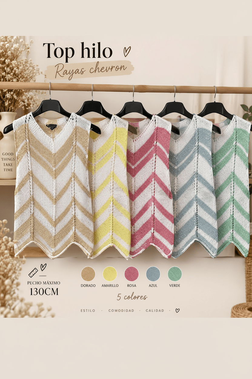 Top de hilo talla única pecho máximo 130 cm - La Flamencona Accesorios