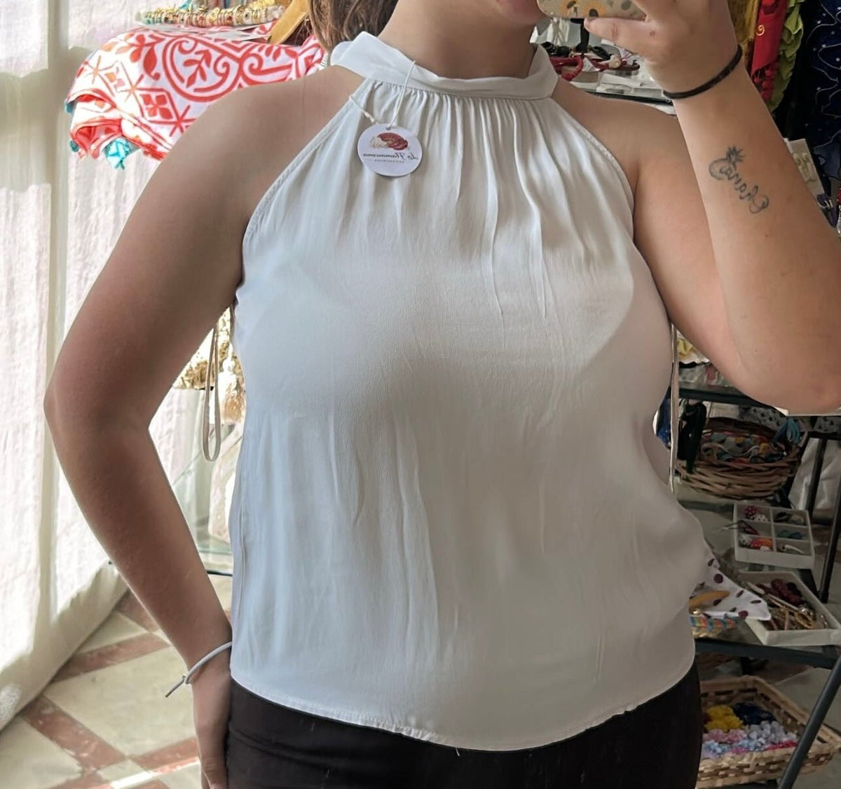 Top halter talla única XS a L/XL - La Flamencona Accesorios