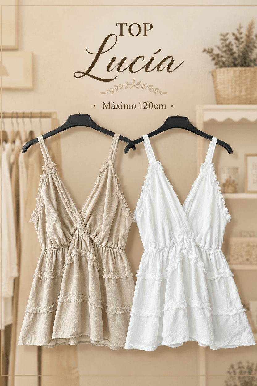 Top Lucía talla única pecho máximo 120 cm - La Flamencona Accesorios