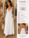 Vestido Cádiz talla única con tirantes ajustables - La Flamencona Accesorios