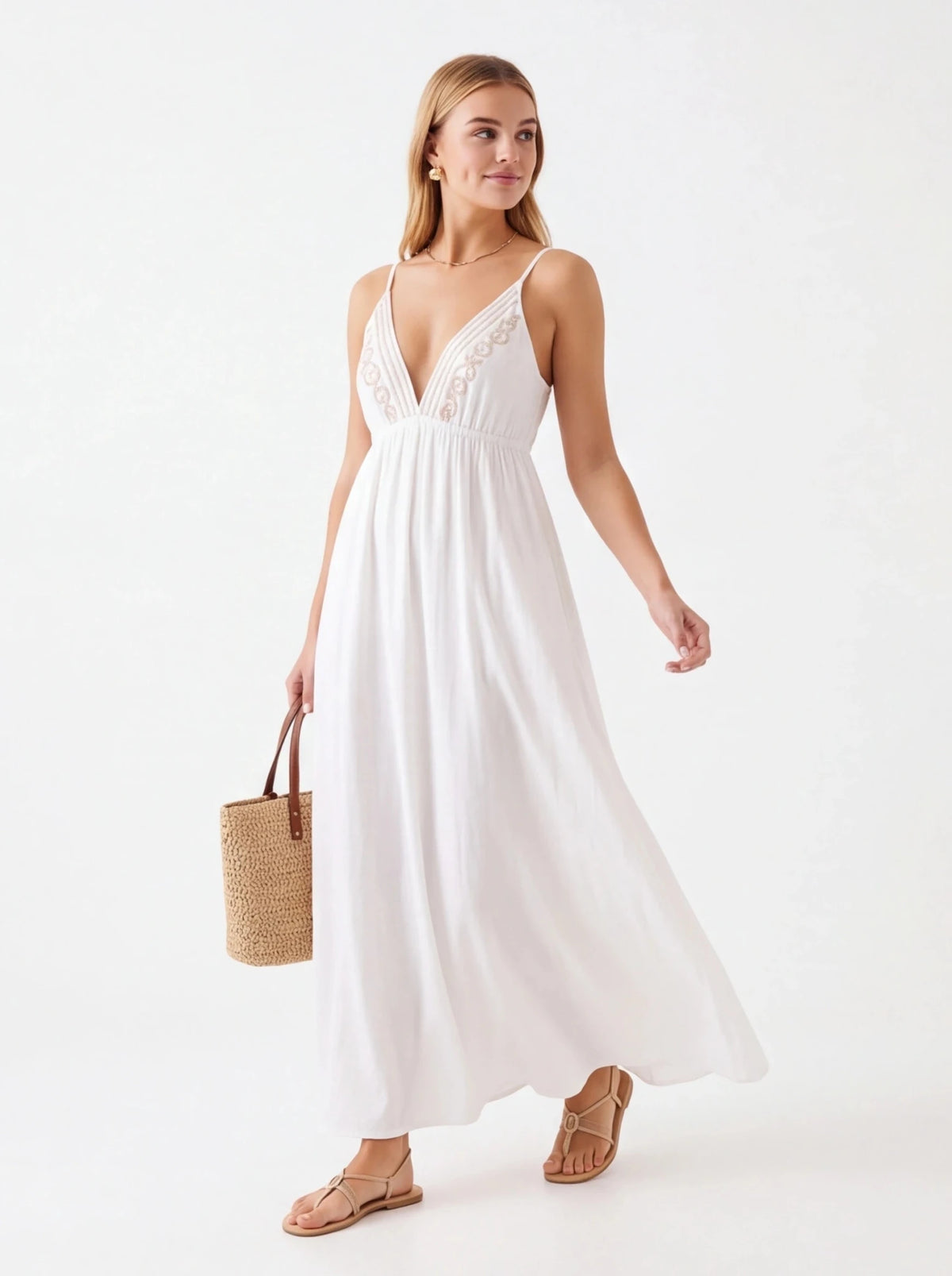 Vestido Cádiz talla única con tirantes ajustables - La Flamencona Accesorios