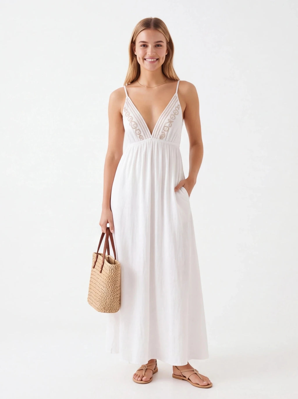 Vestido Cádiz talla única con tirantes ajustables - La Flamencona Accesorios