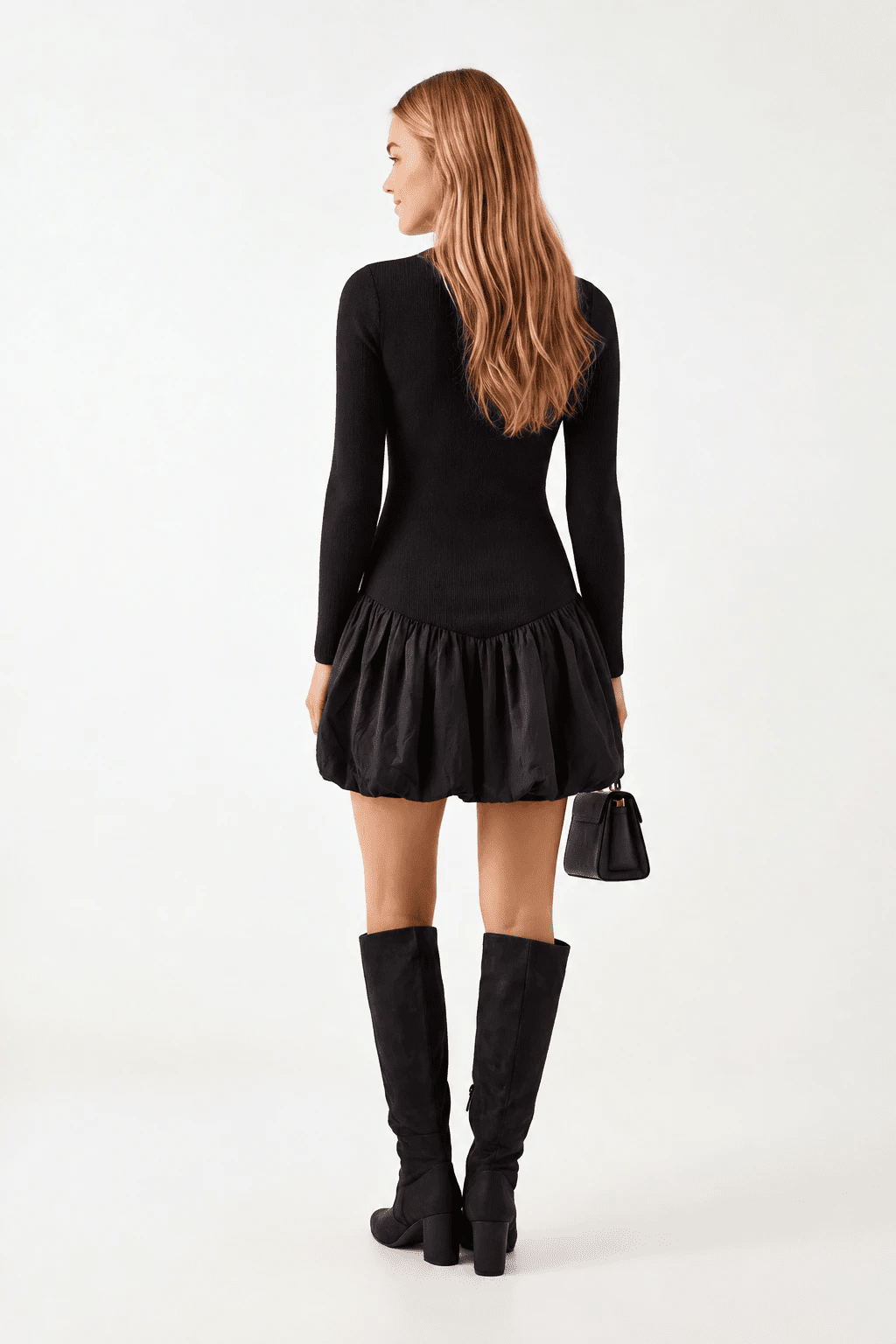 Vestido Globo de Punto Canalé: Estilo y Comodidad - La Flamencona Accesorios